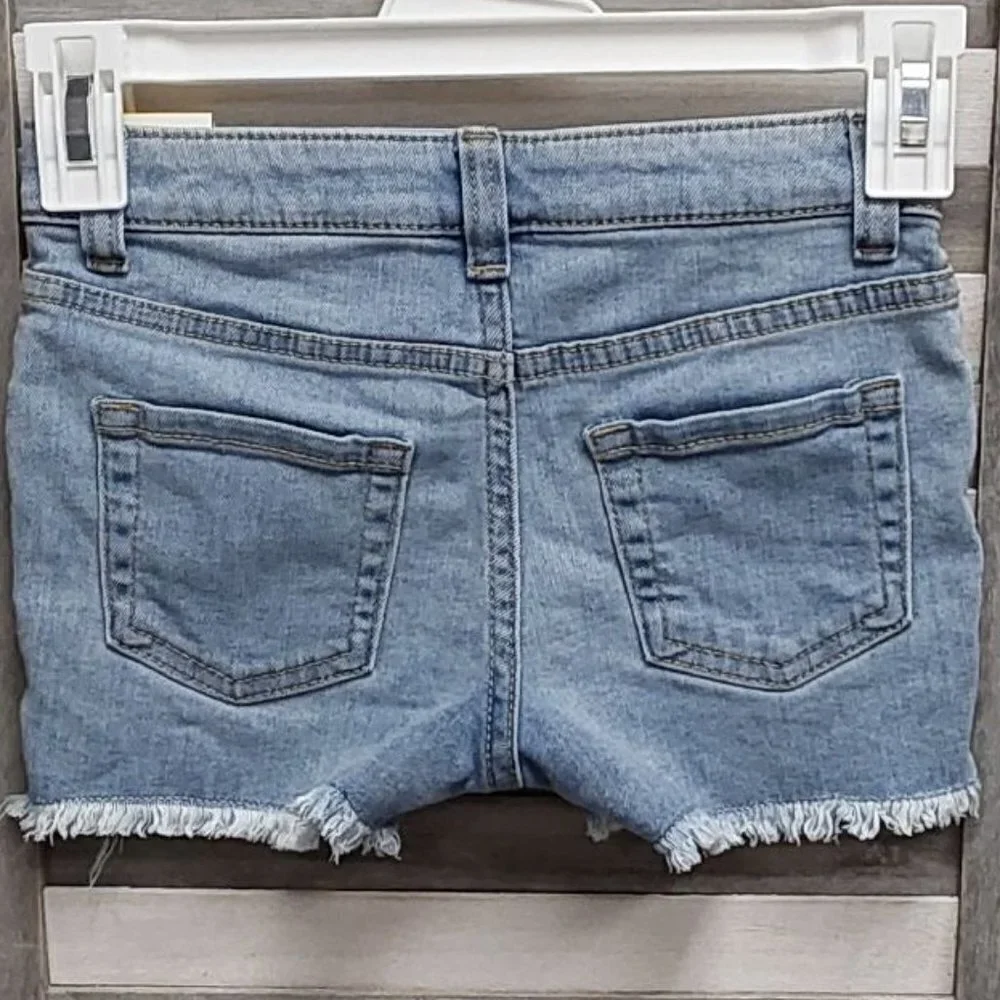 Girls' Printed Jean Shorts | Cat & Jack | Large (10/12)